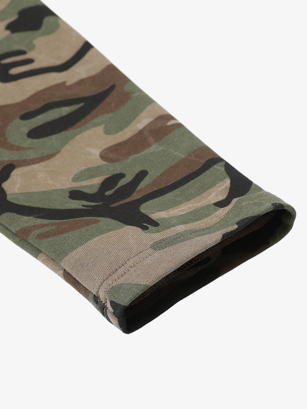 Camouflage Stitching Raglan Long Sleeve T-Shirt