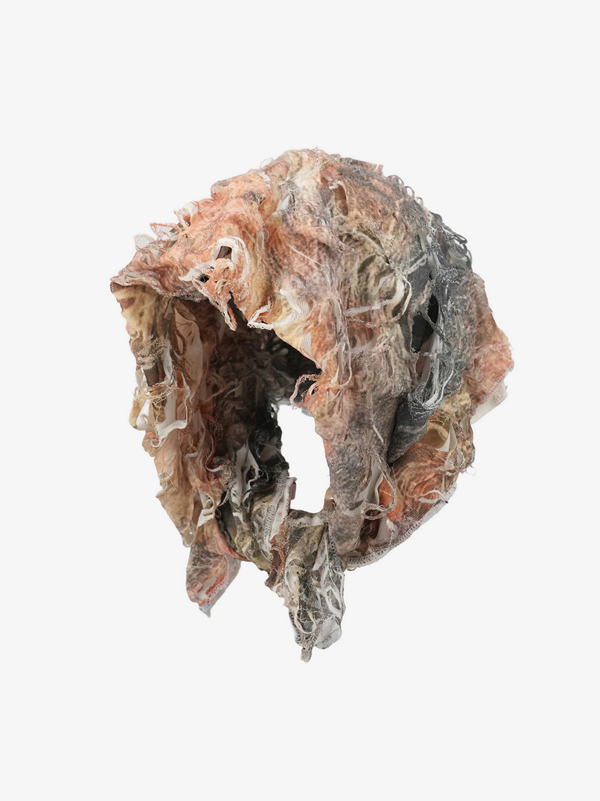 Distressed Tie-Dye Mixed Color Wasteland Square Scarf