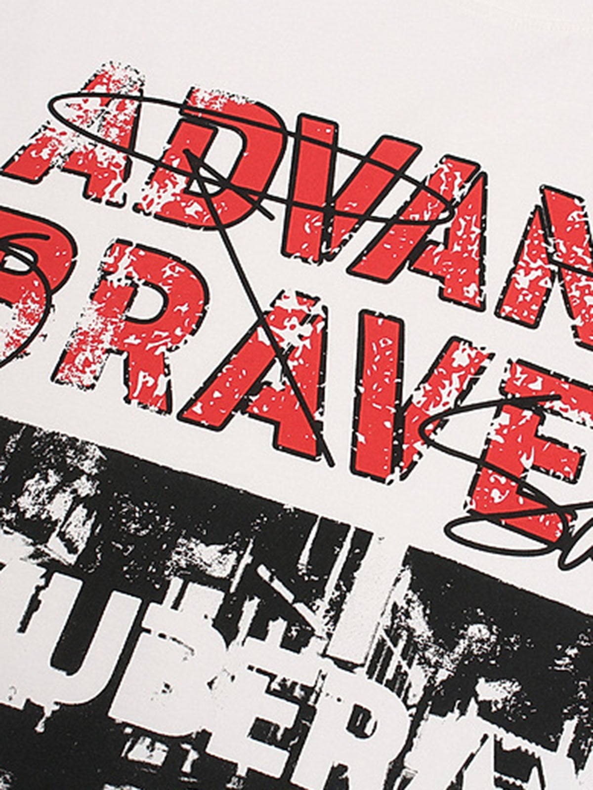 Bold "Advance Bravely" Graphic T-Shirt