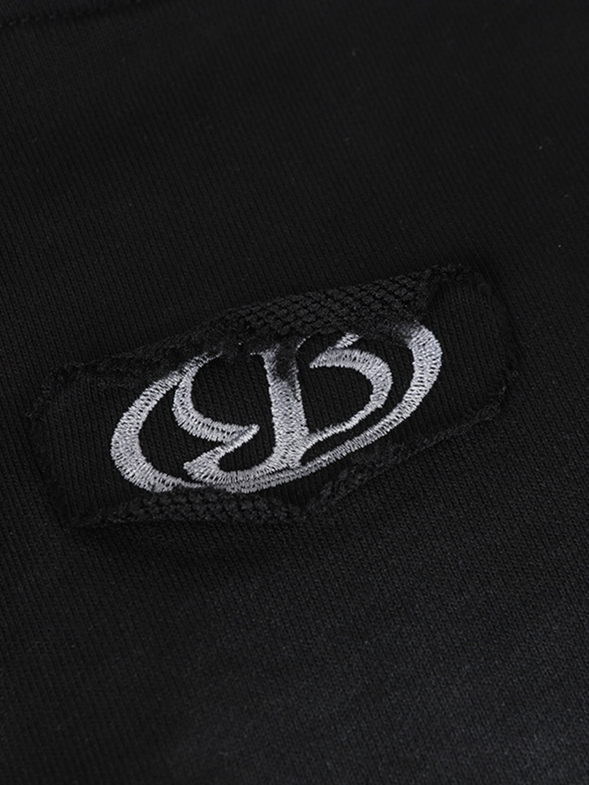 Hip-Hop Wasteland Ink-Dyed Raw Edge Hoodie