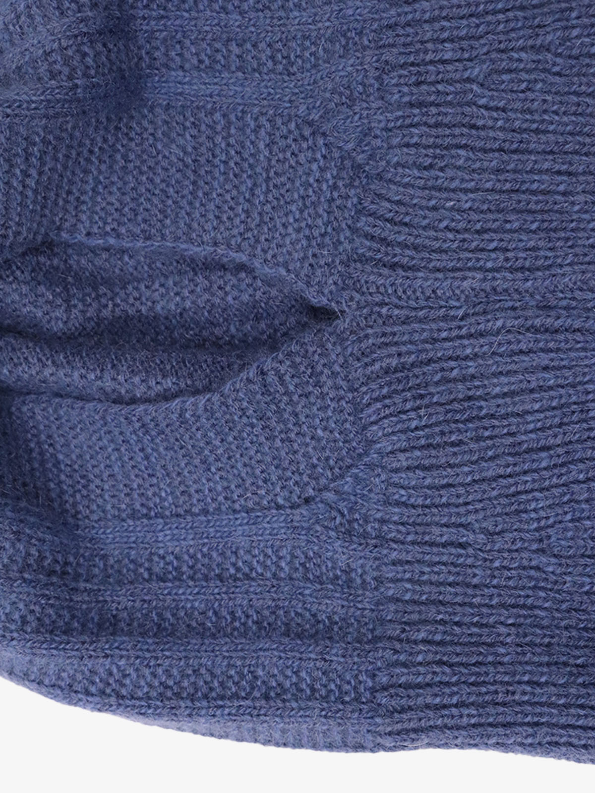 Vintage Ribbed Knit Balaclava Hood Hat
