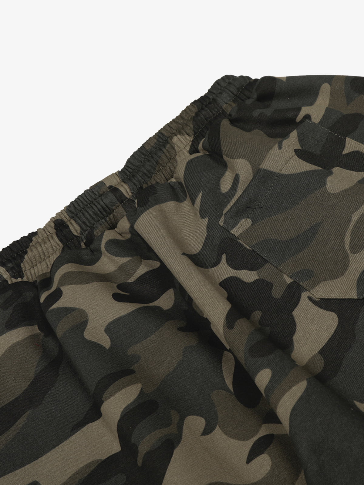 Retro Patchwork Embroidered Camouflage Barrel Pants