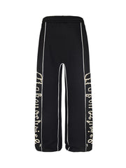 Retro Pearl Design Casual Straight Pants