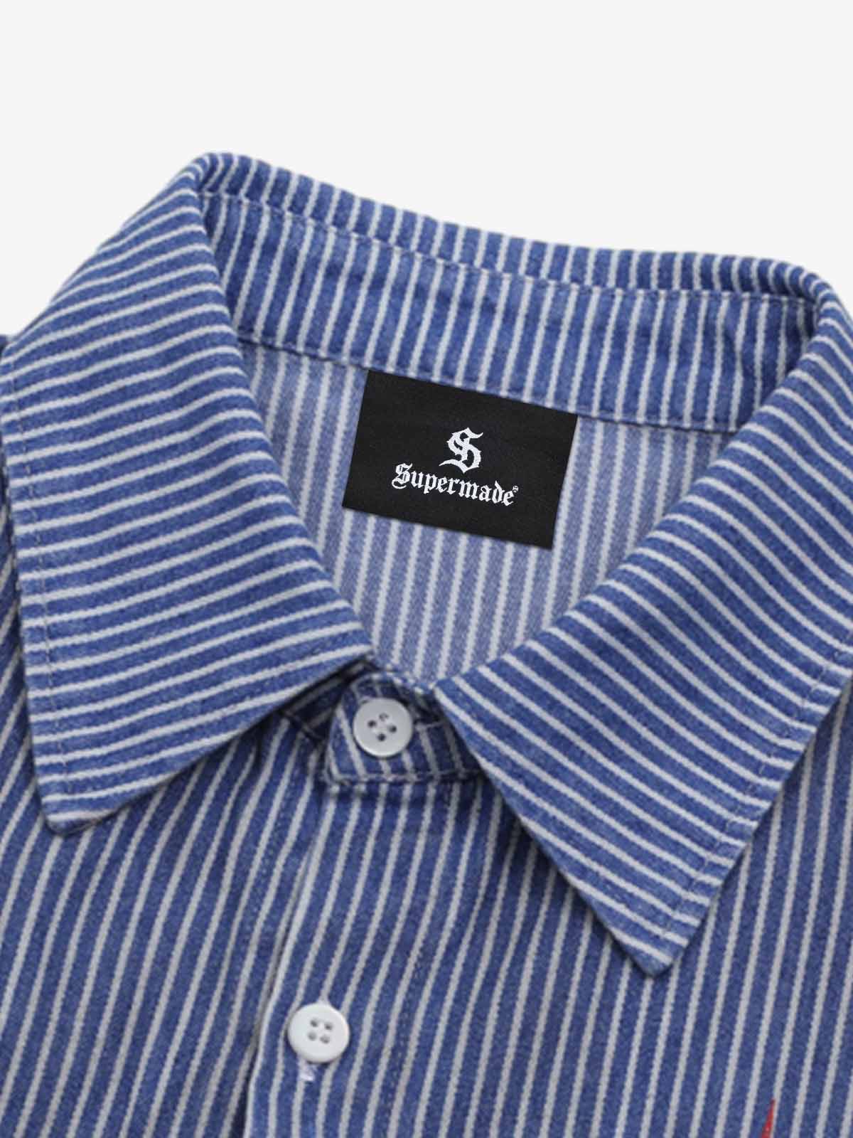 Streetwear Red Star Striped Long Sleeve Shirt