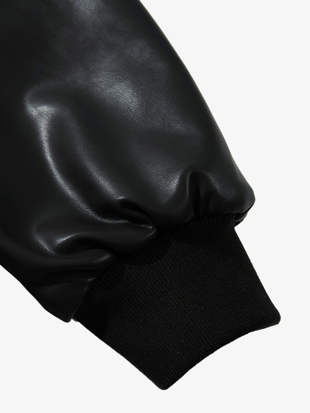 Street Motorcycle Stand Collar Leather Padded Jacket
