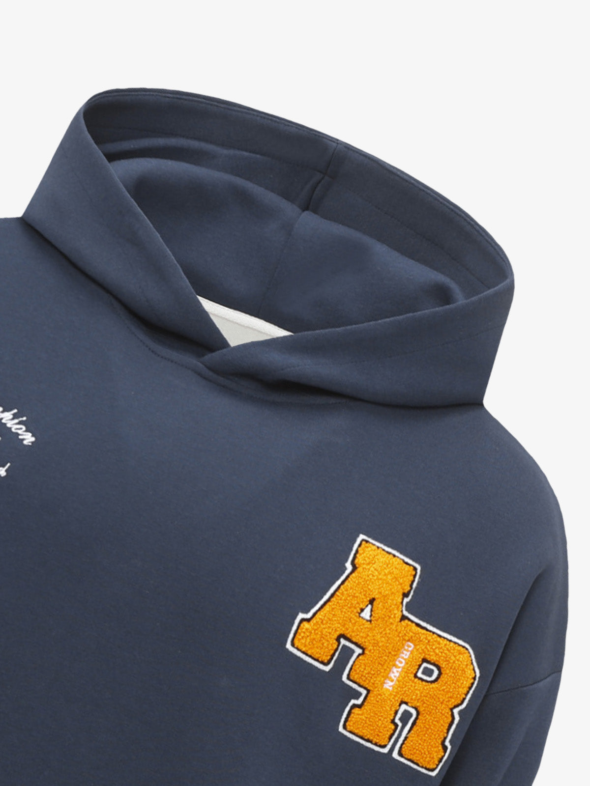 Street Letter Patch Embroidered Heather Hoodie