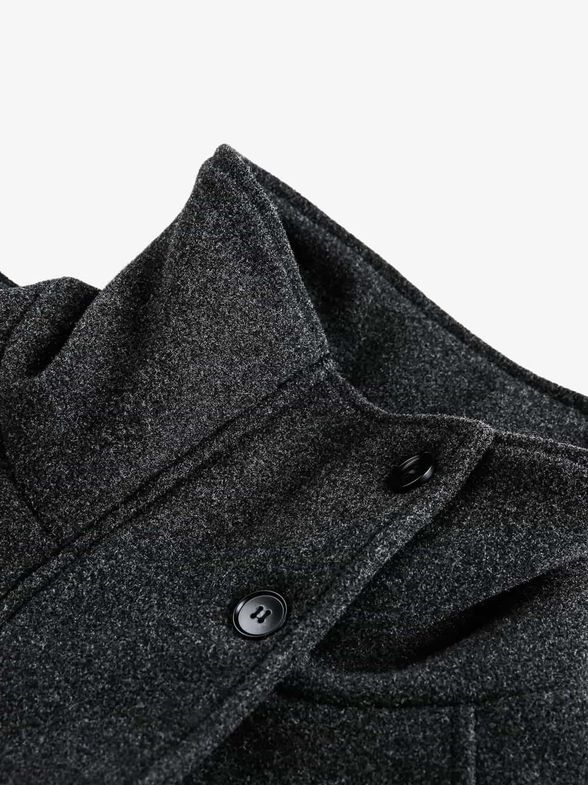 Retro Wool Blend Stand Collar Cotton Jacket