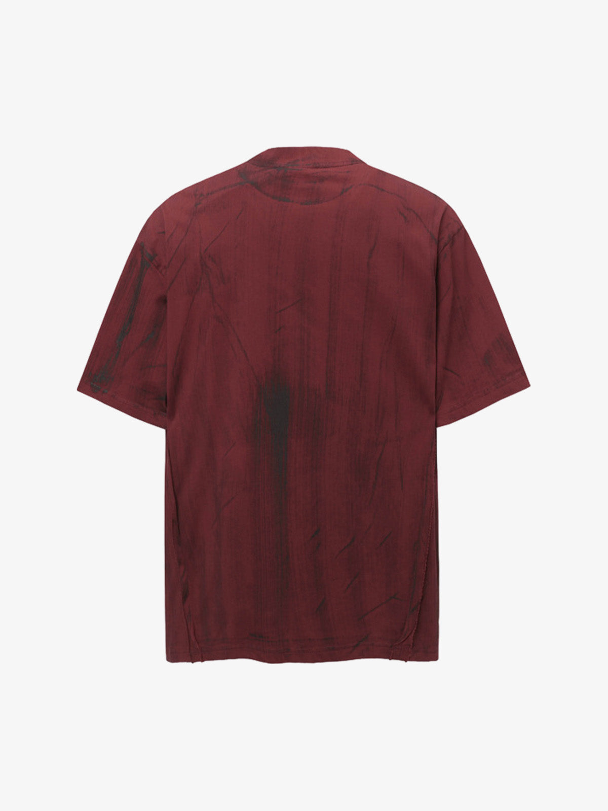 Painted Distressed Print Short-Sleeved T-Shirt