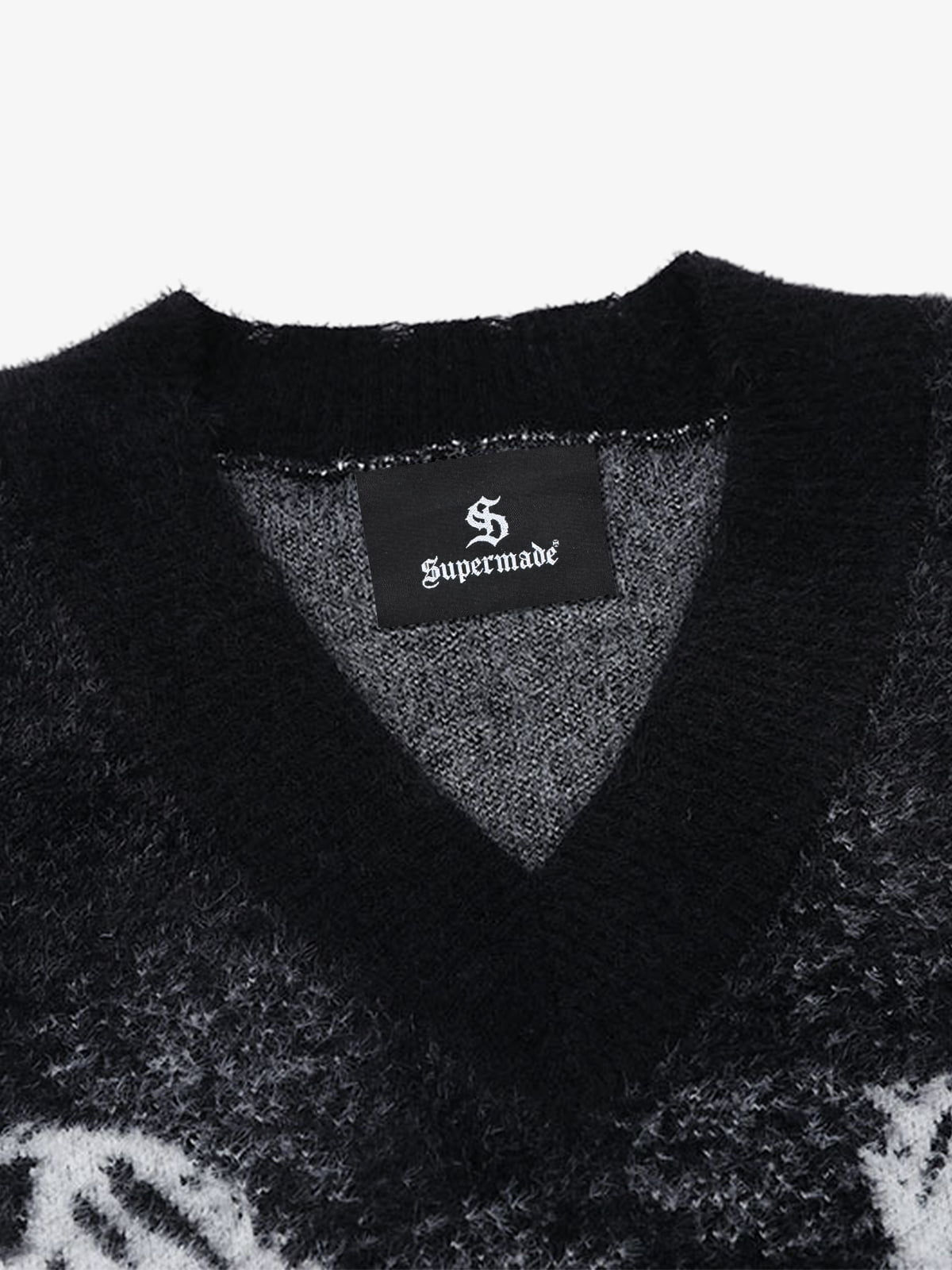 Vintage Butterfly V-Neck Sweater