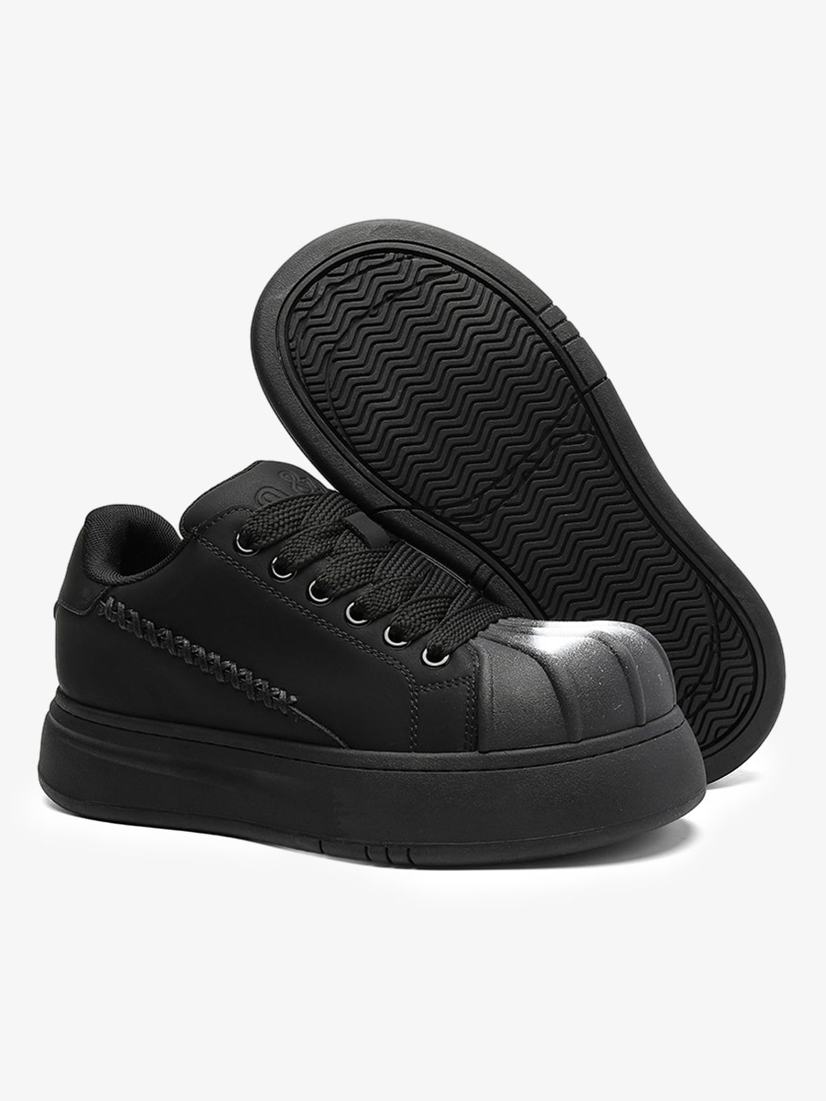 Street Spray-Painted Shell Toe Chunky Sneakers