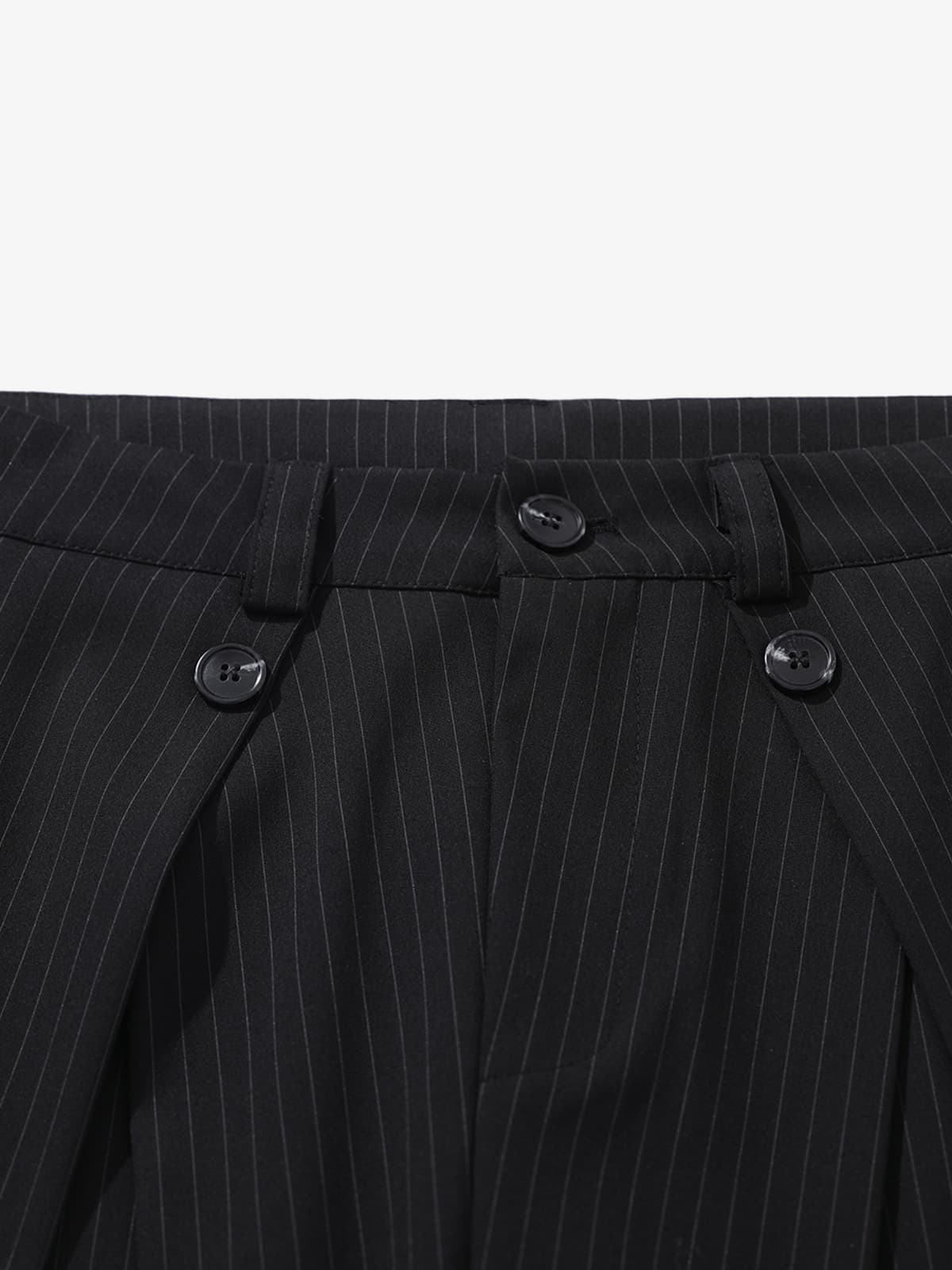 Retro Structured Asymmetric Baggy Pants