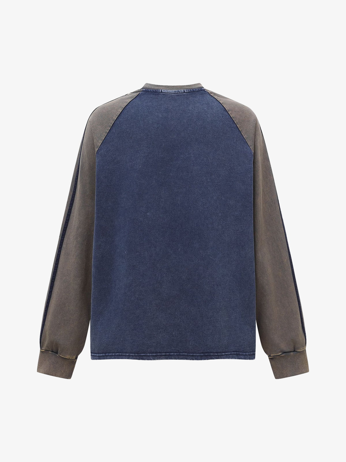 Retro Distressed Motorcycle Colorblock Sweatshirt