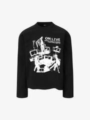 Dark Punk Print Long Sleeves T-Shirt