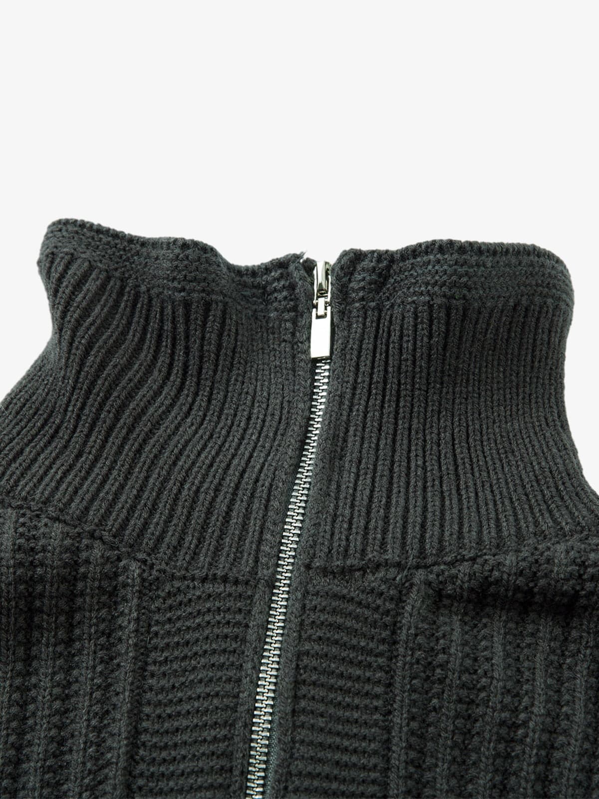 Vintage Faux Two-Piece Layered Collar Turtleneck Sweater