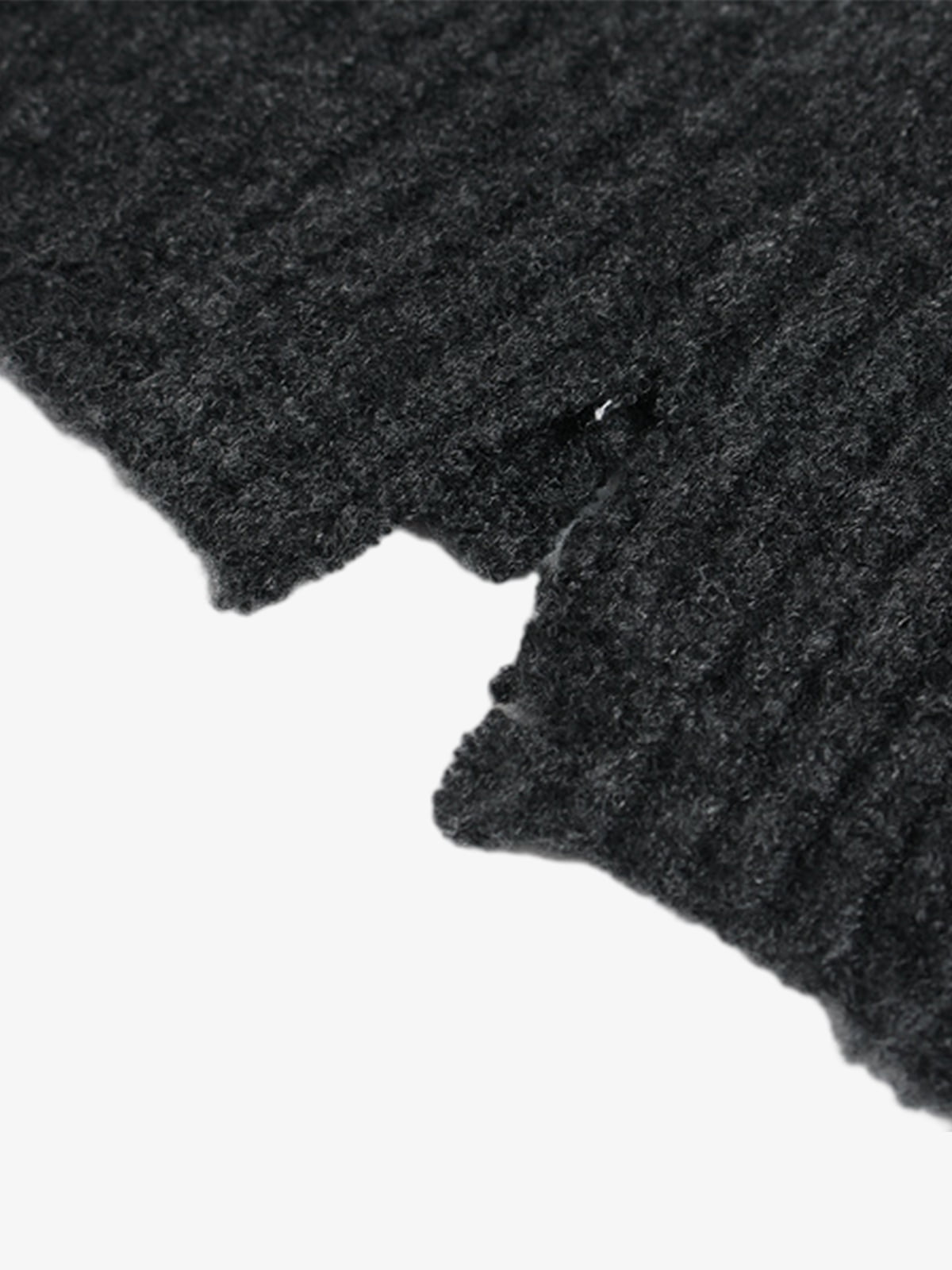 Vintage Knitted Distressed Raw Hem Half Zip Pullover Sweater