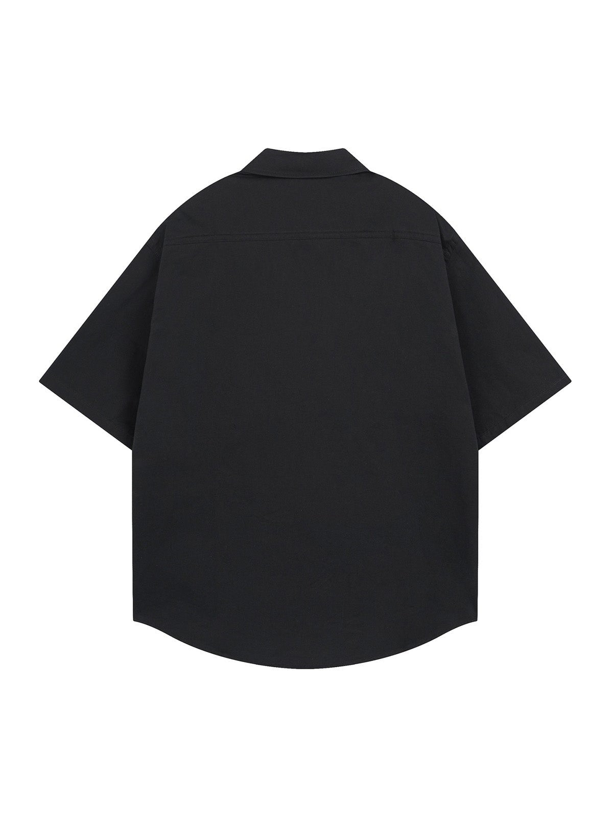 Retro Letter Print Short Sleeve Shirt