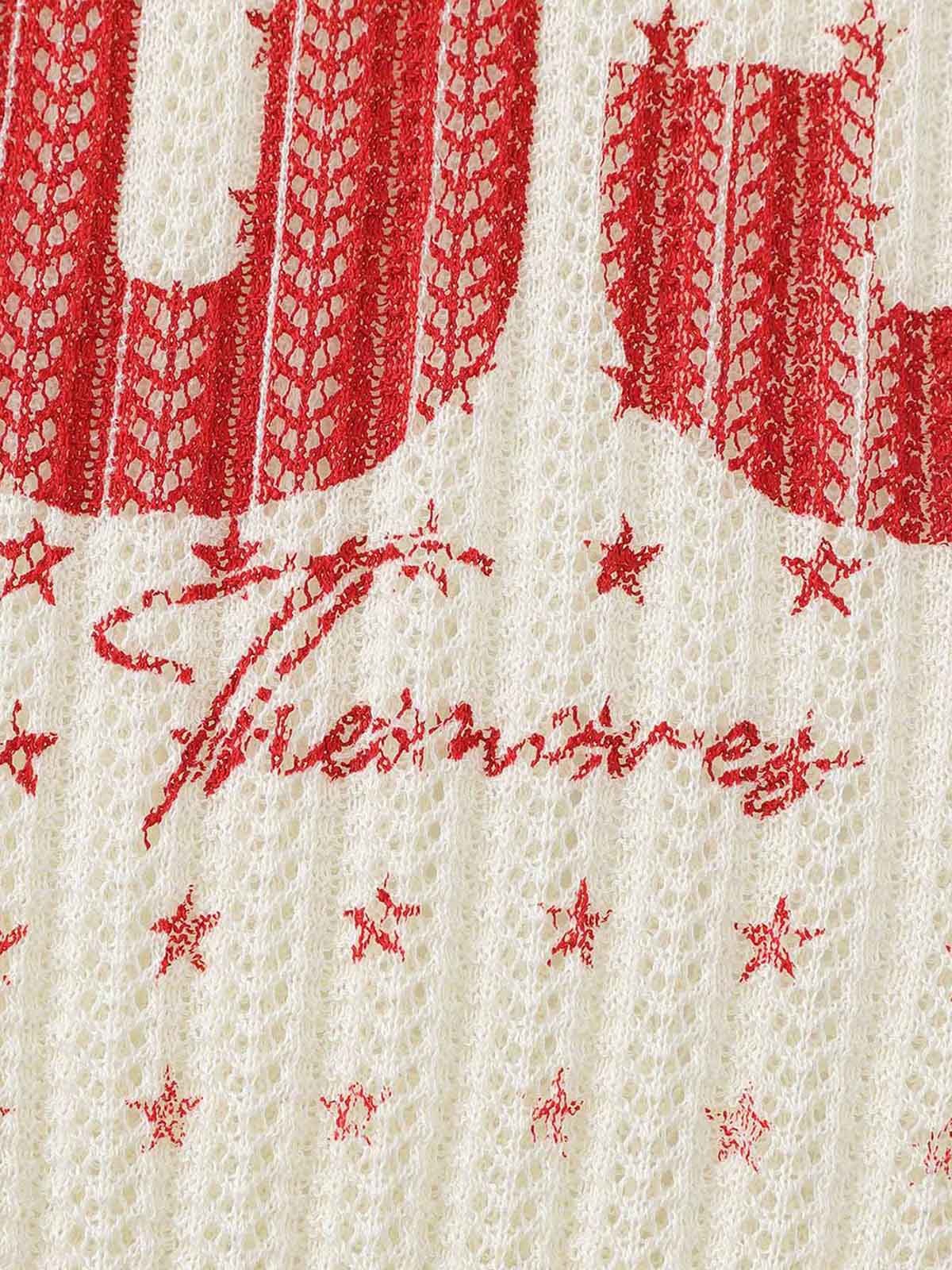 Street Hollow Knit Crew Neck Sweater