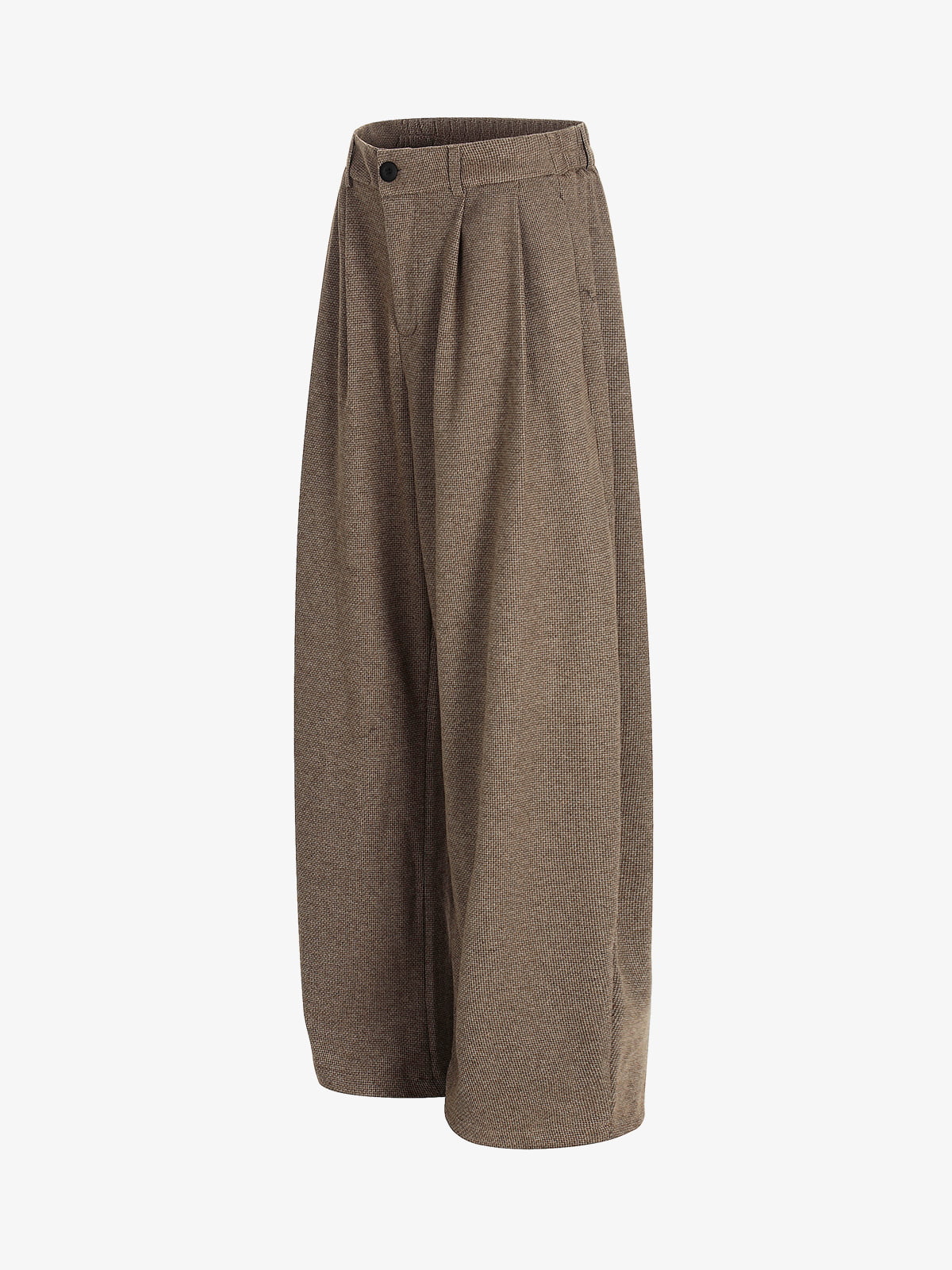 Casual Pleated Drape Stretch Barrel Pants