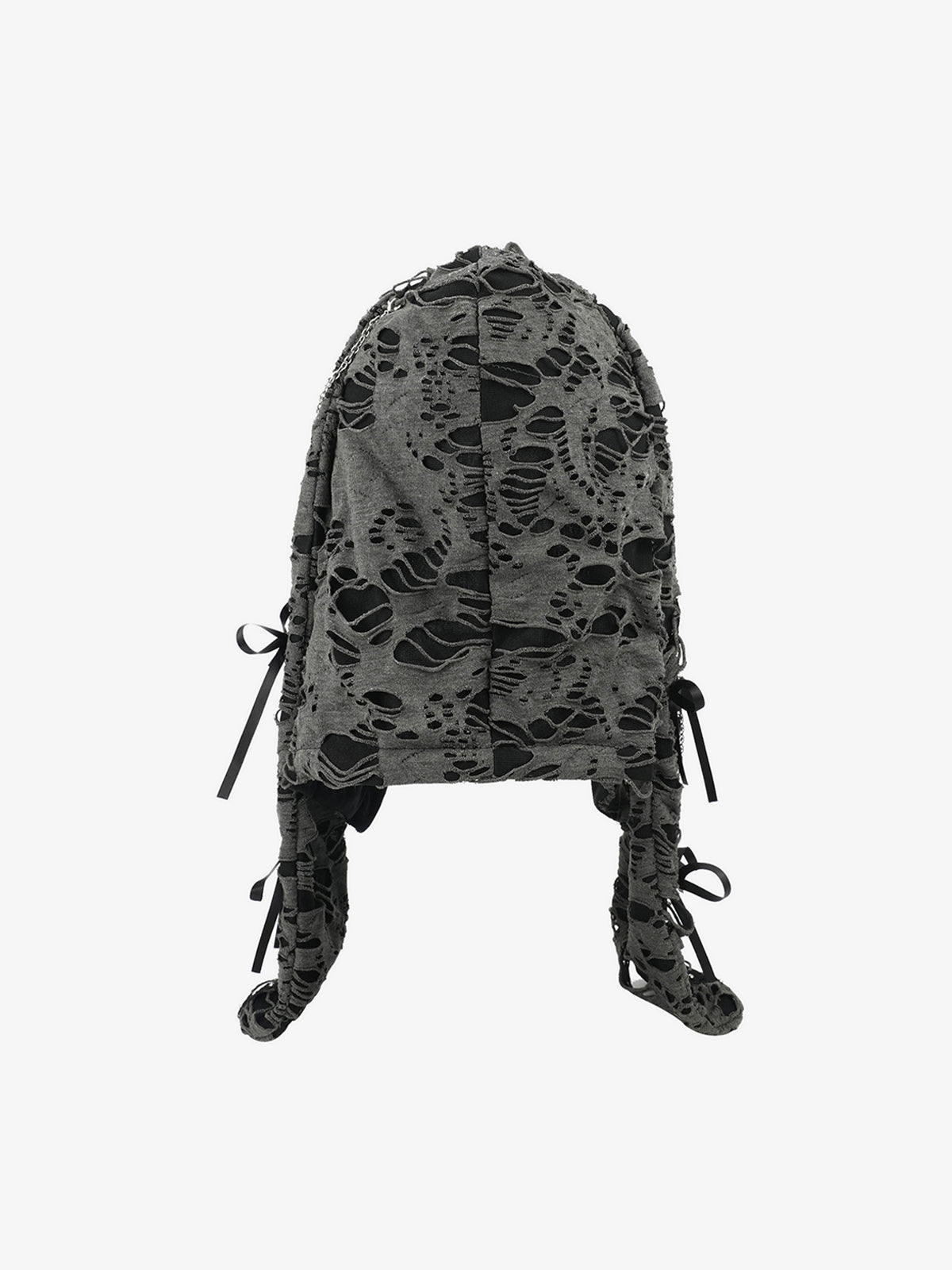 Punk Gothic Lace-Up Bow Earflap Trapper Hat