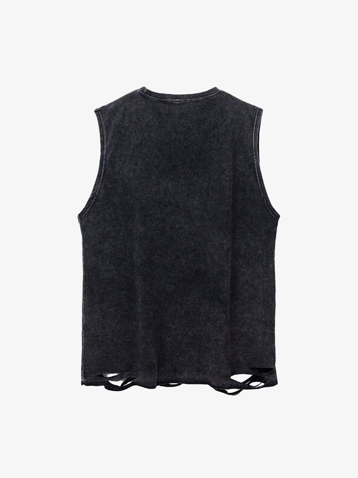 Vintage Metallic Phantom Letter Distressed Washed Vest