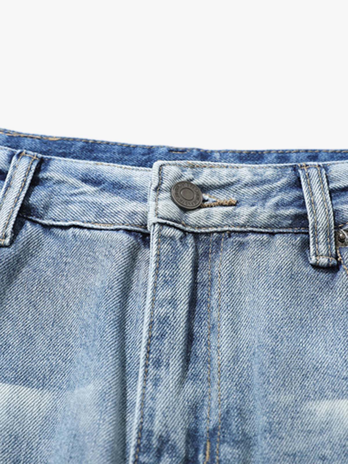 Denim Ripped Washed Distressed Jeans