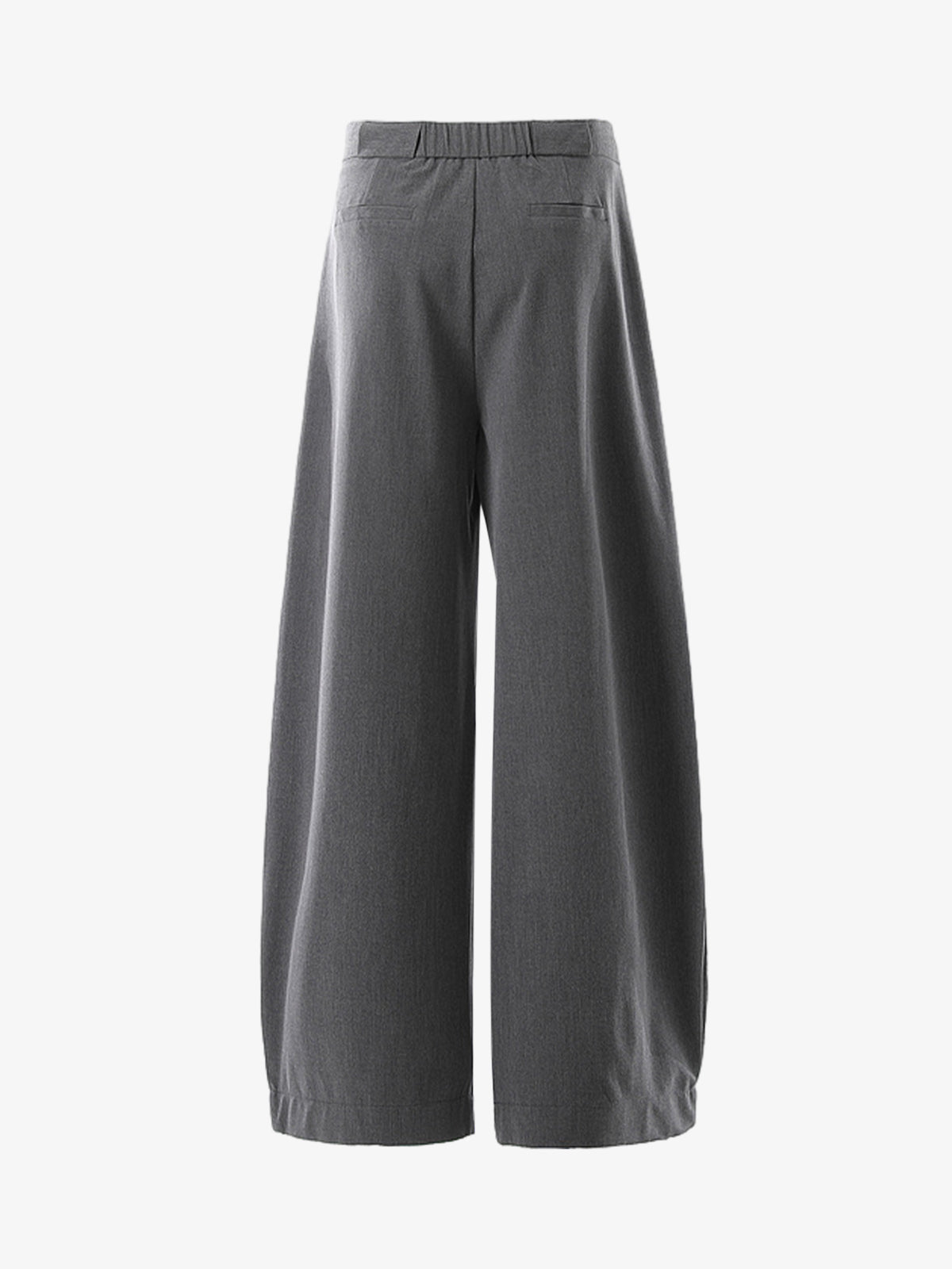 High Street Drawstring Design Pleated Flared Scimitar Pants