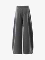 High Street Drawstring Design Pleated Flared Scimitar Pants