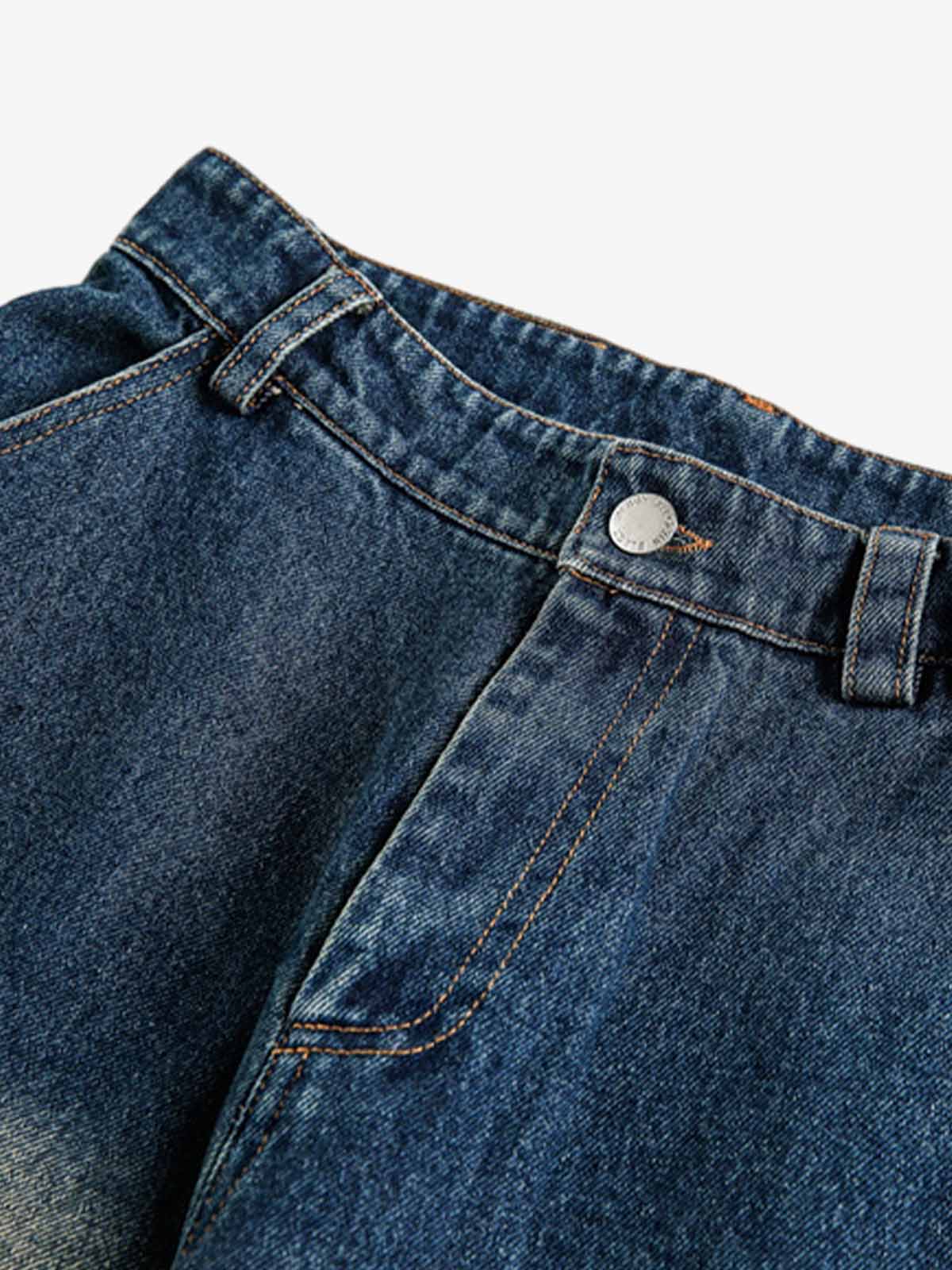Vintage Washed Distressed Dyed Scimitar Jeans