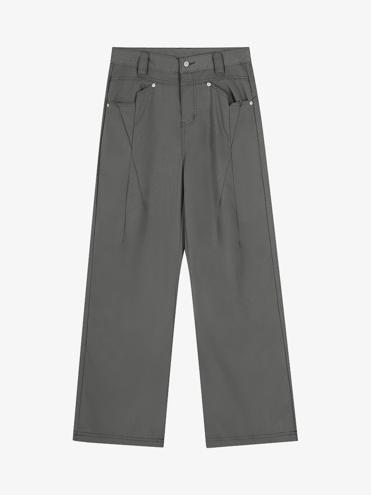 Pleated Deconstructed Tailored Pocket Casual Pants