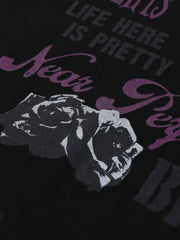 Street Hip-Hop Dark Graffiti Long-Sleeved T-Shirt