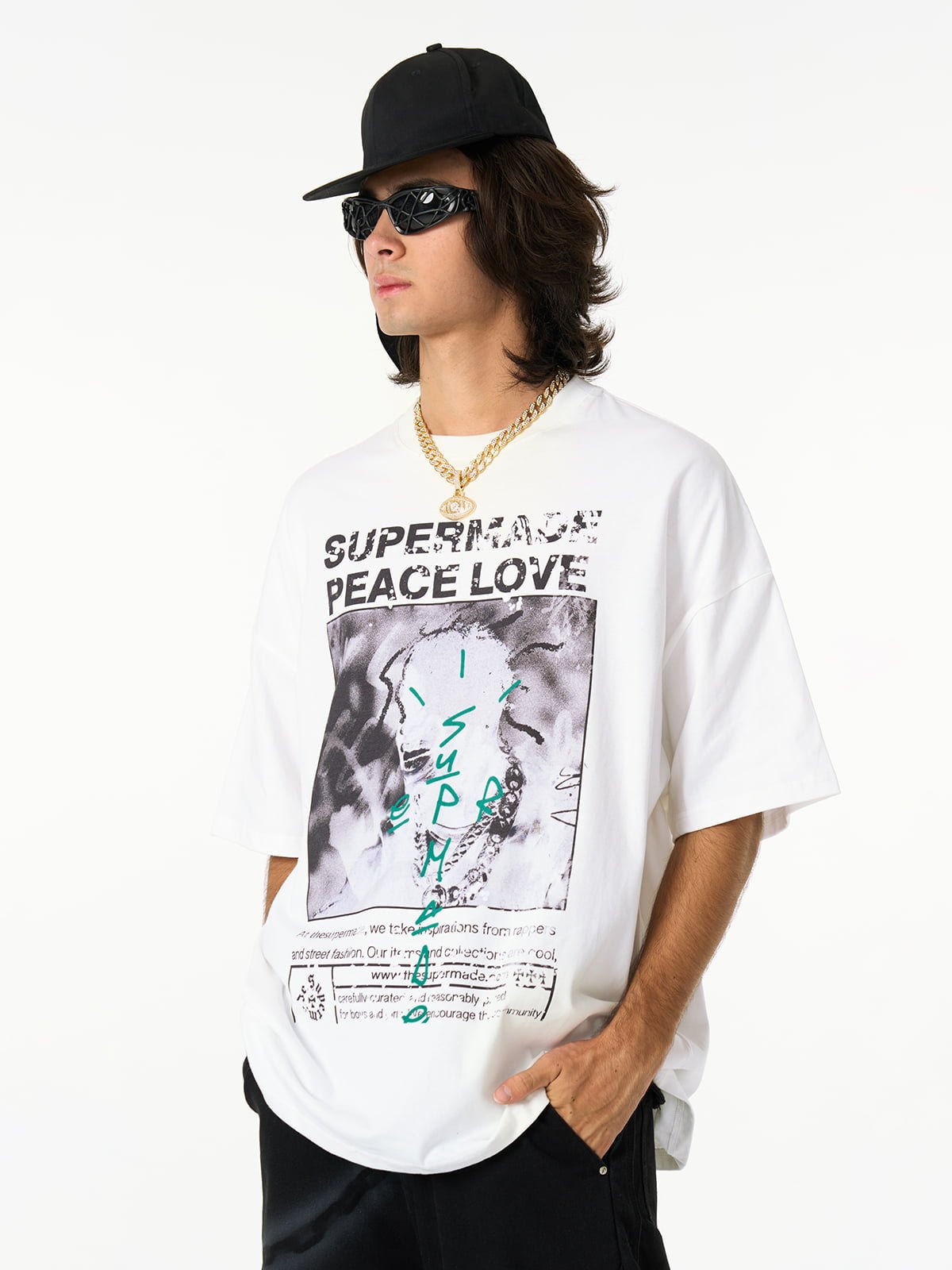 Gangsta Rapper Oversize Graphic T-shirt