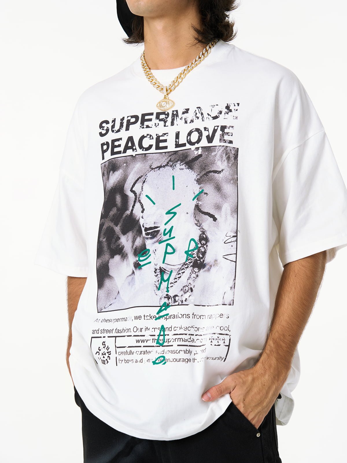 Gangsta Rapper Oversize Graphic T-shirt