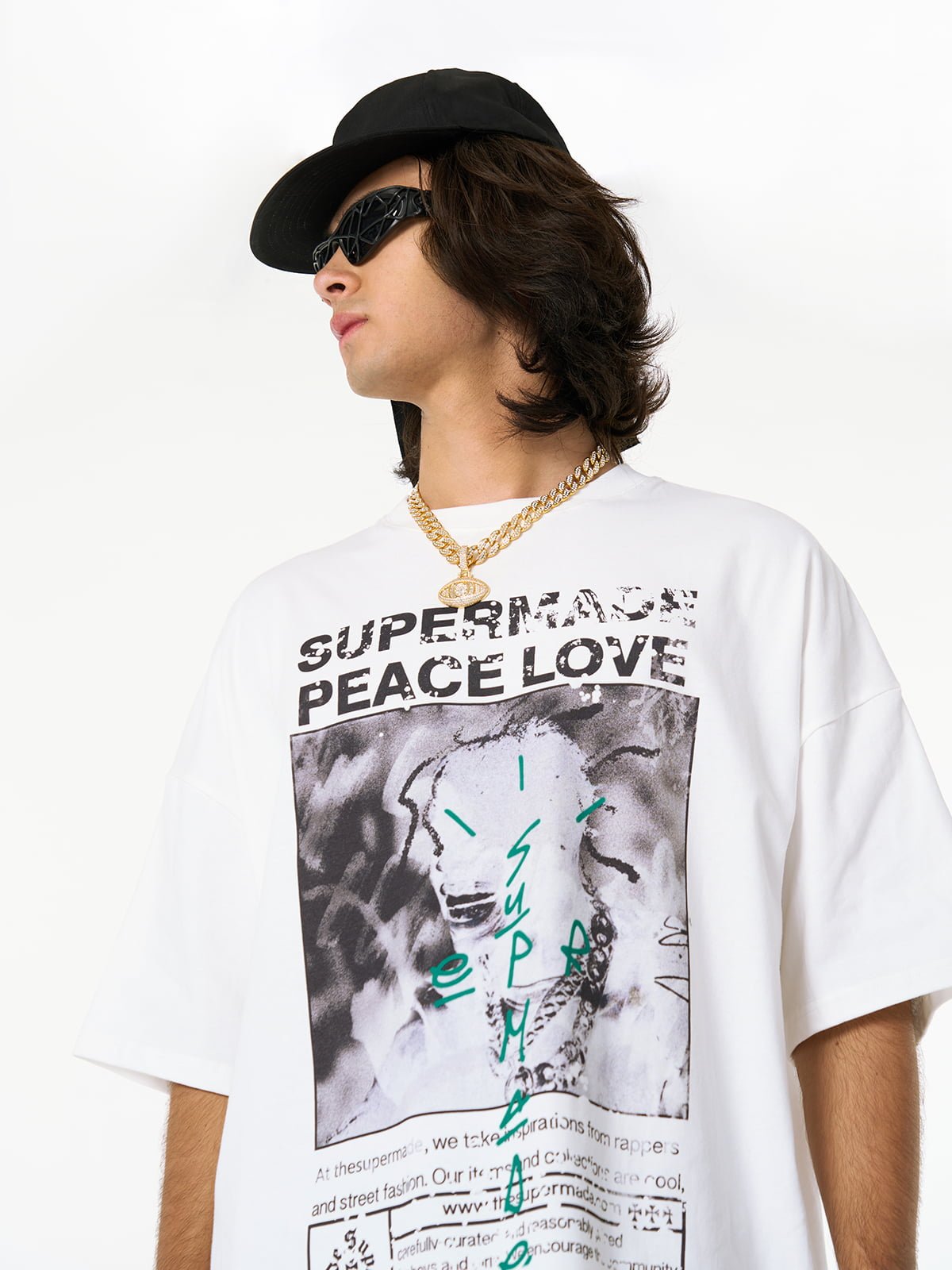 Gangsta Rapper Oversize Graphic T-shirt