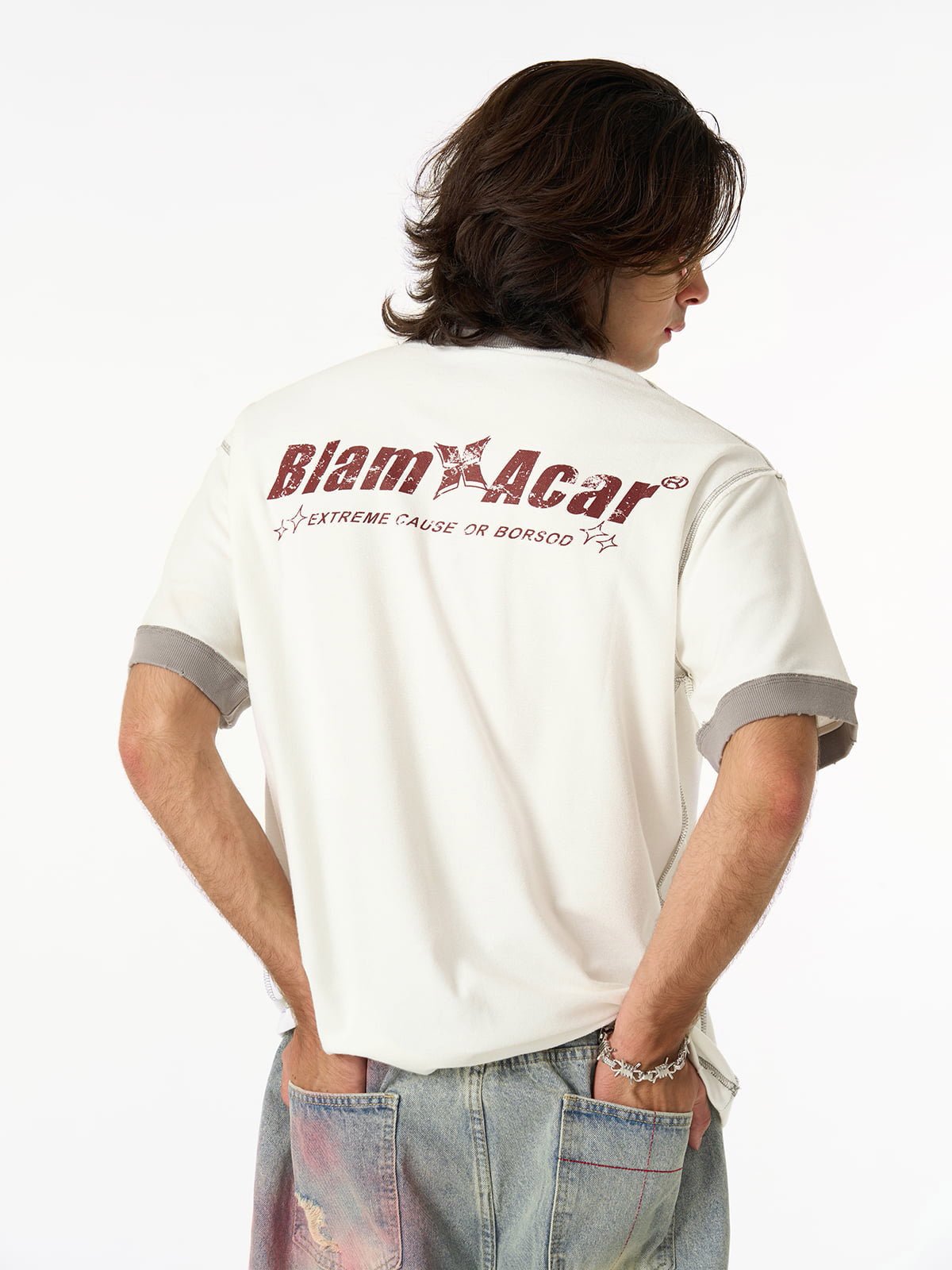 Distressed NO. 28 Jersey T-Shirt