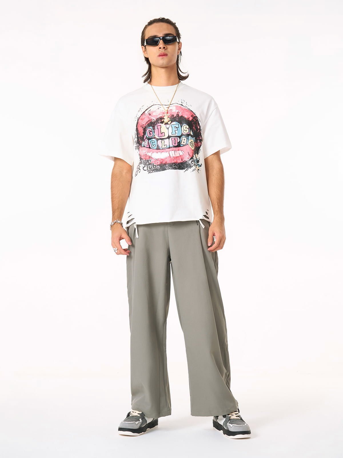 Elastic Waistband Barrel Pants