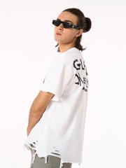 Retro Letter Lip Graphic T-Shirt