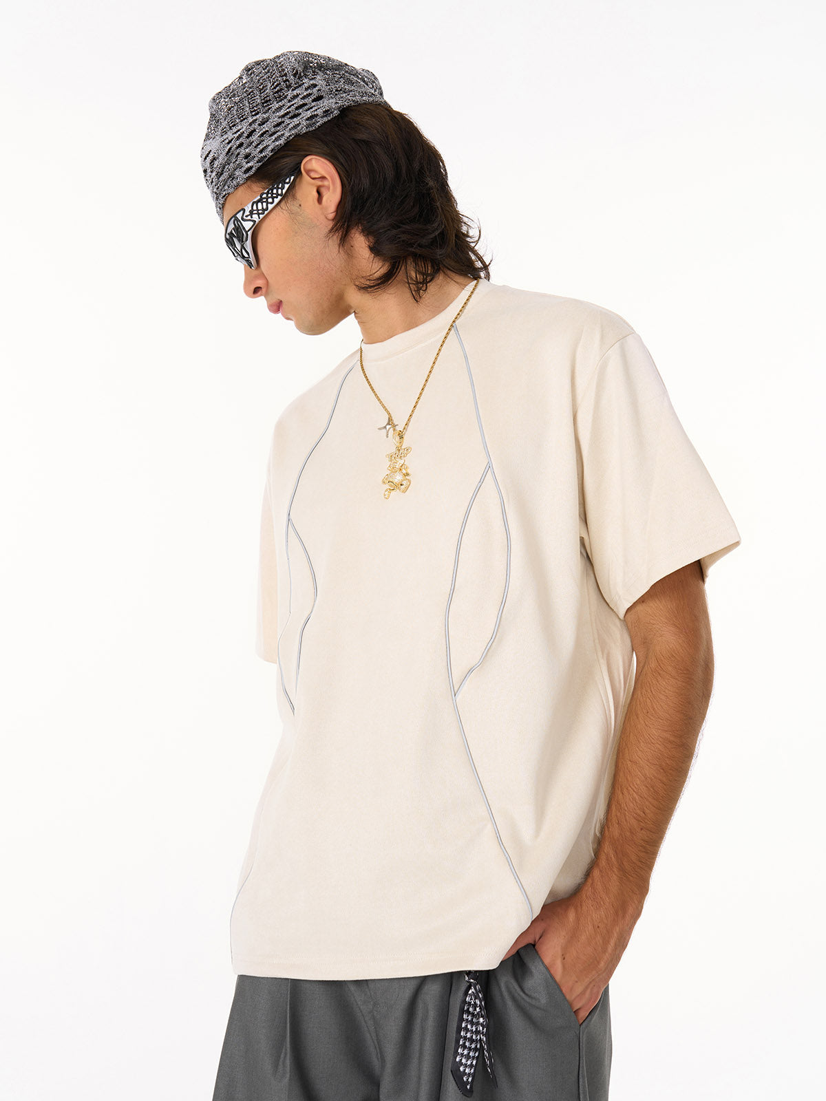 Functional Deconstructed Split Short-Sleeved T-Shirt