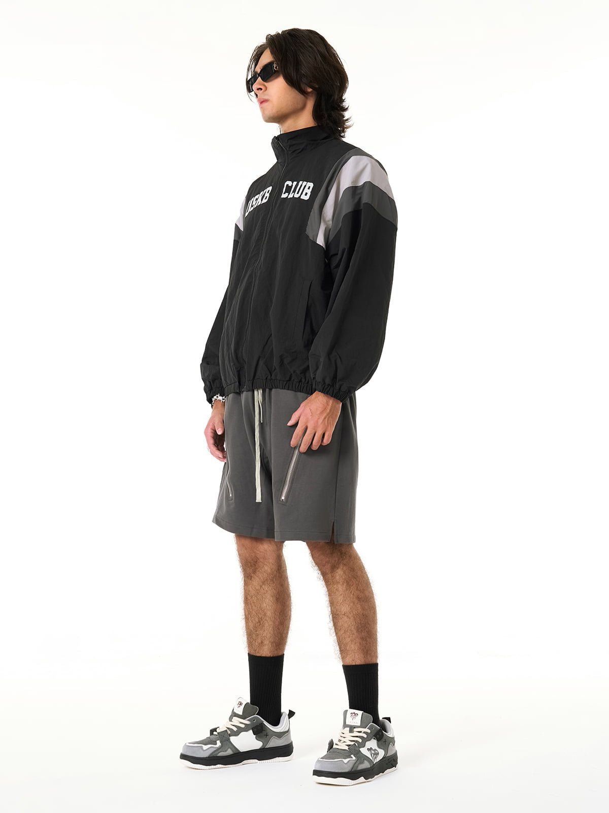 Patchwork Contrasting Windbreaker Jacket