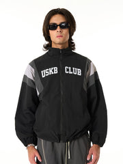 Patchwork Contrasting Windbreaker Jacket