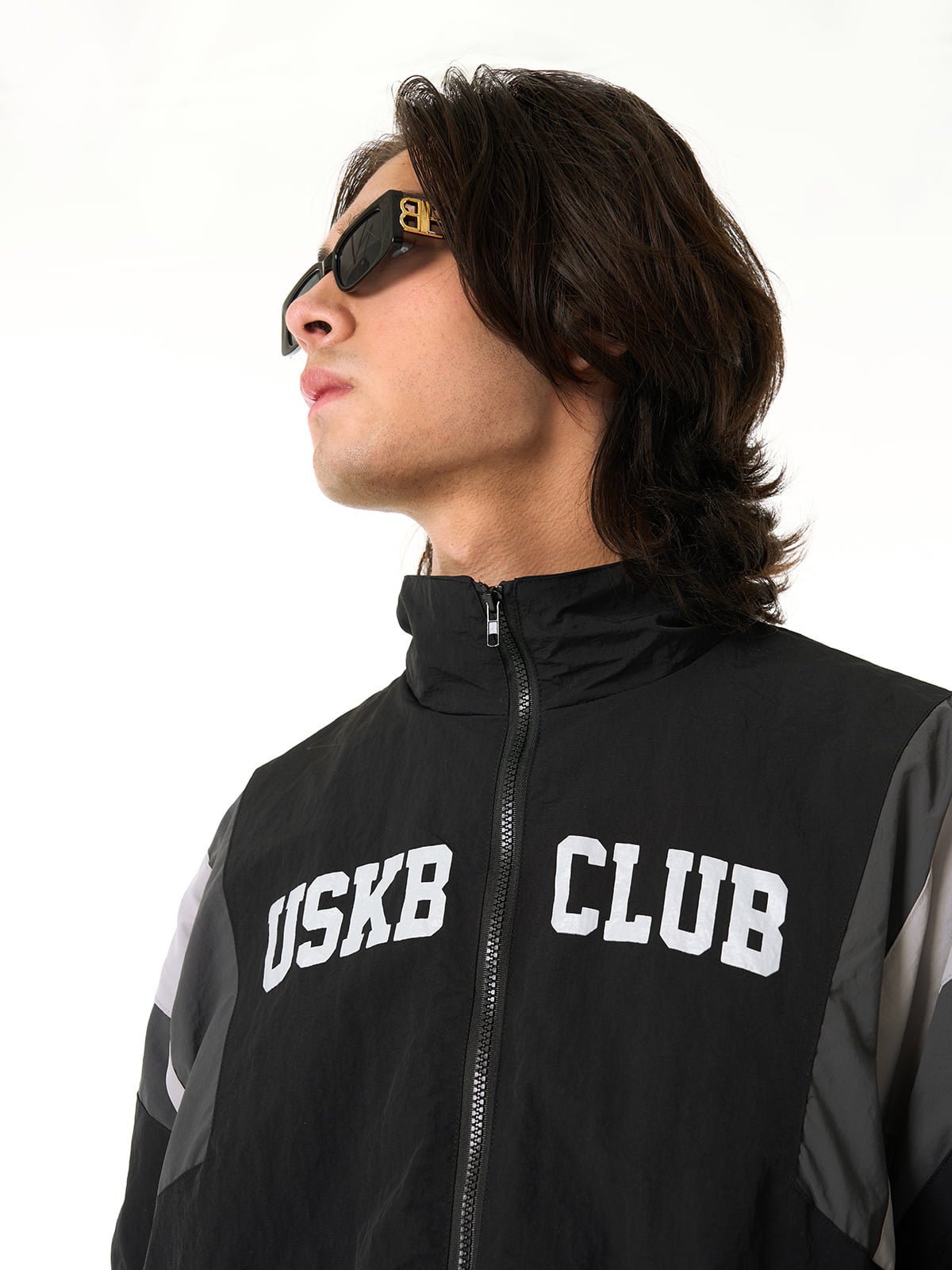 Patchwork Contrasting Windbreaker Jacket