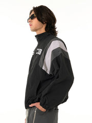 Patchwork Contrasting Windbreaker Jacket