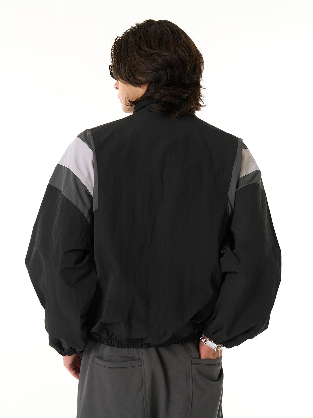 Patchwork Contrasting Windbreaker Jacket