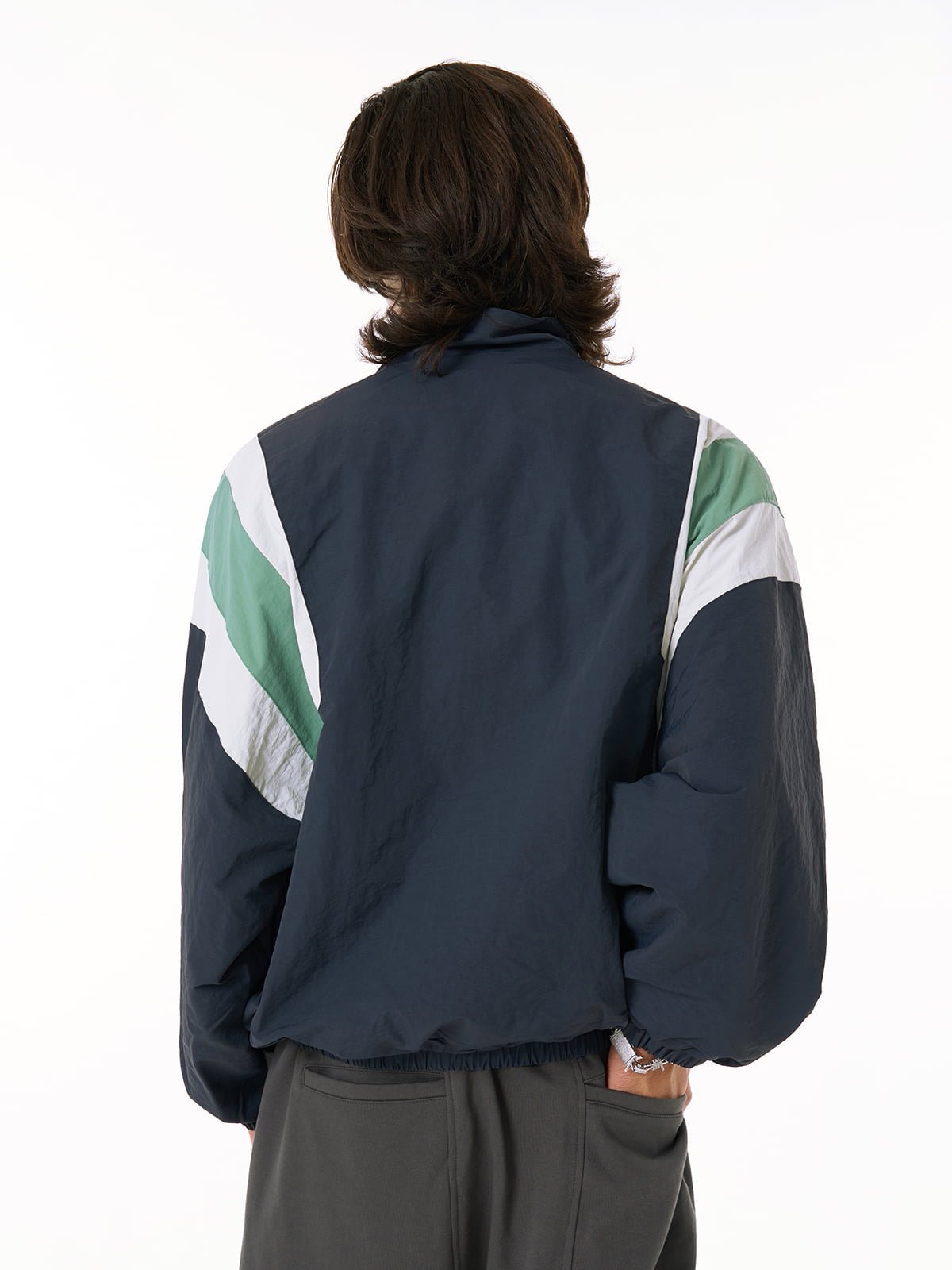 Patchwork Contrasting Windbreaker Jacket