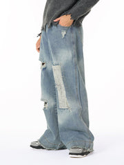 Washed Ripped Baggy Jeans