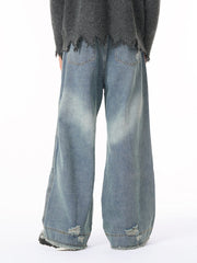Washed Ripped Baggy Jeans