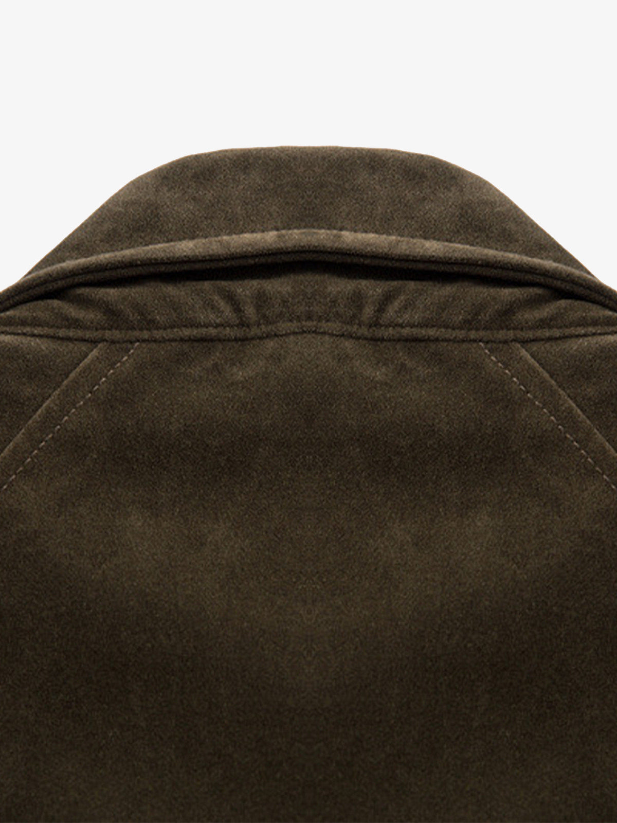 Suede Lapel Deconstructed Patchwork Jacket