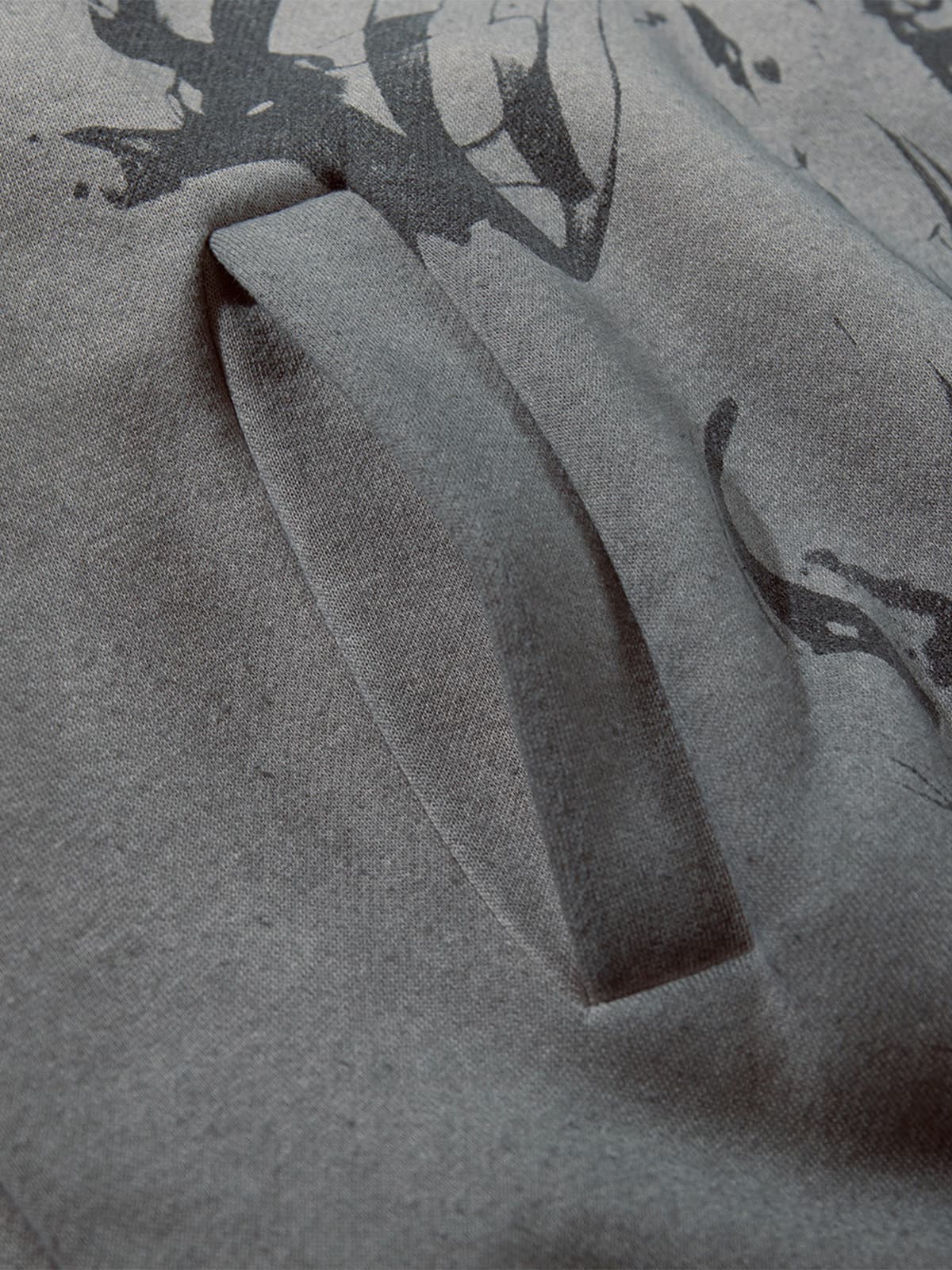 Street Washed Distressed Dark Skeletons Print Hoodie