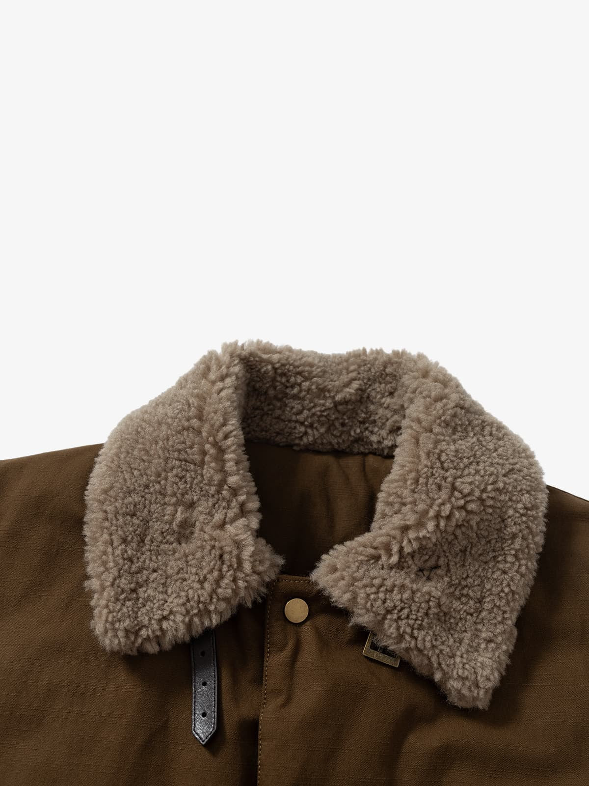 Vintage Workwear Patch Lamb Fleece Long Parka Jacket