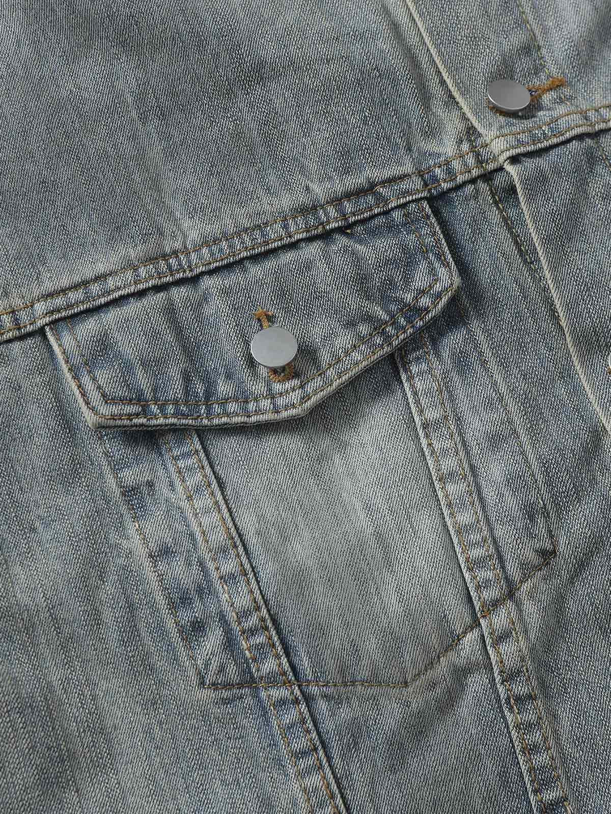 Retro Washed Totem Denim Jacket