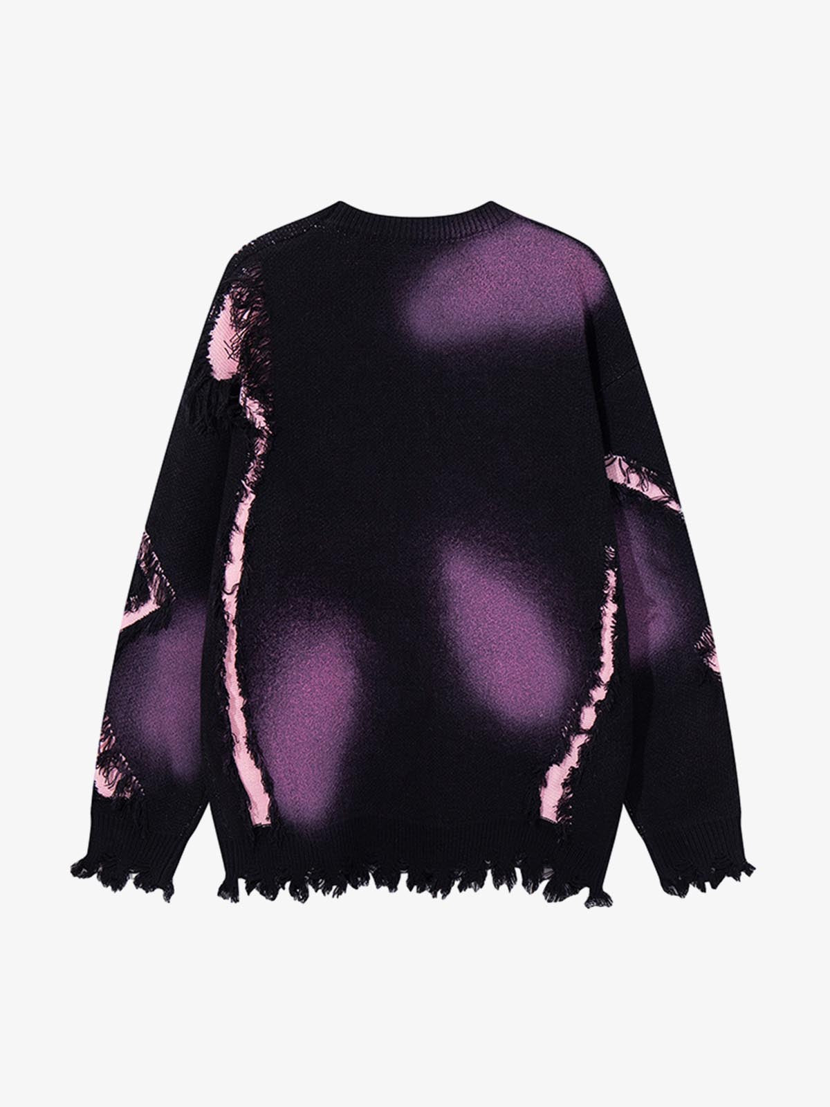 Raw Edge Damaged Dirty Dyed Niche Sweatshirt